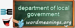 WordMeaning blackboard for department of local government